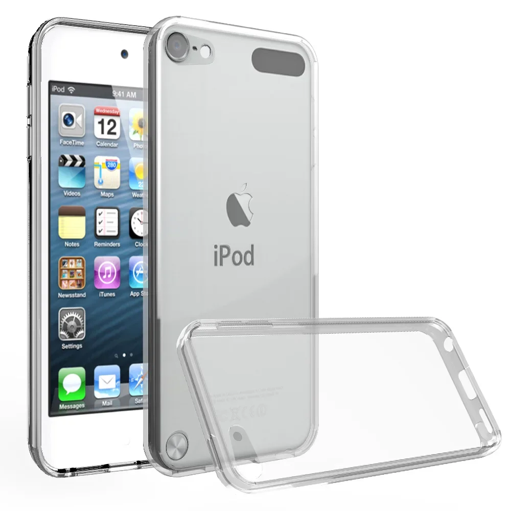 Transparent Case for IPod Touch 5 / Touch 6 / Touch 7 Hybrid Shockproof Cover Soft TPU Frame with Clear Hard Acrylic Shell Capa