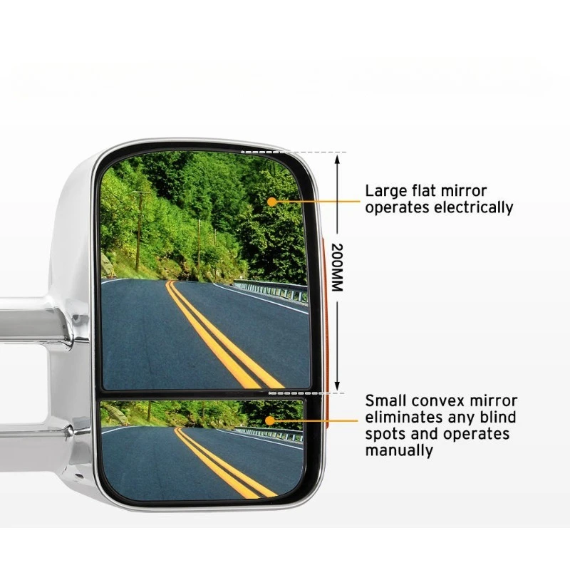 Foldable electroplated mirror electric rearview mirror