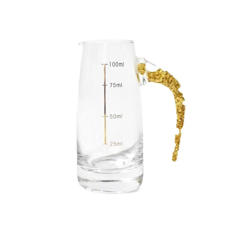 

Household light luxury high-grade gold foil crystal glass Baijiu cup, wine dispenser, small wine glass set