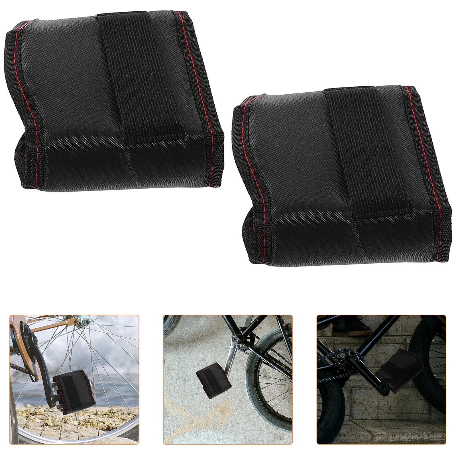 

2pcs Bicycle Pedal Covers Durable Non-Slip Water Resistant Easy Install Full Protection For Electric Bike Folding Tricycle
