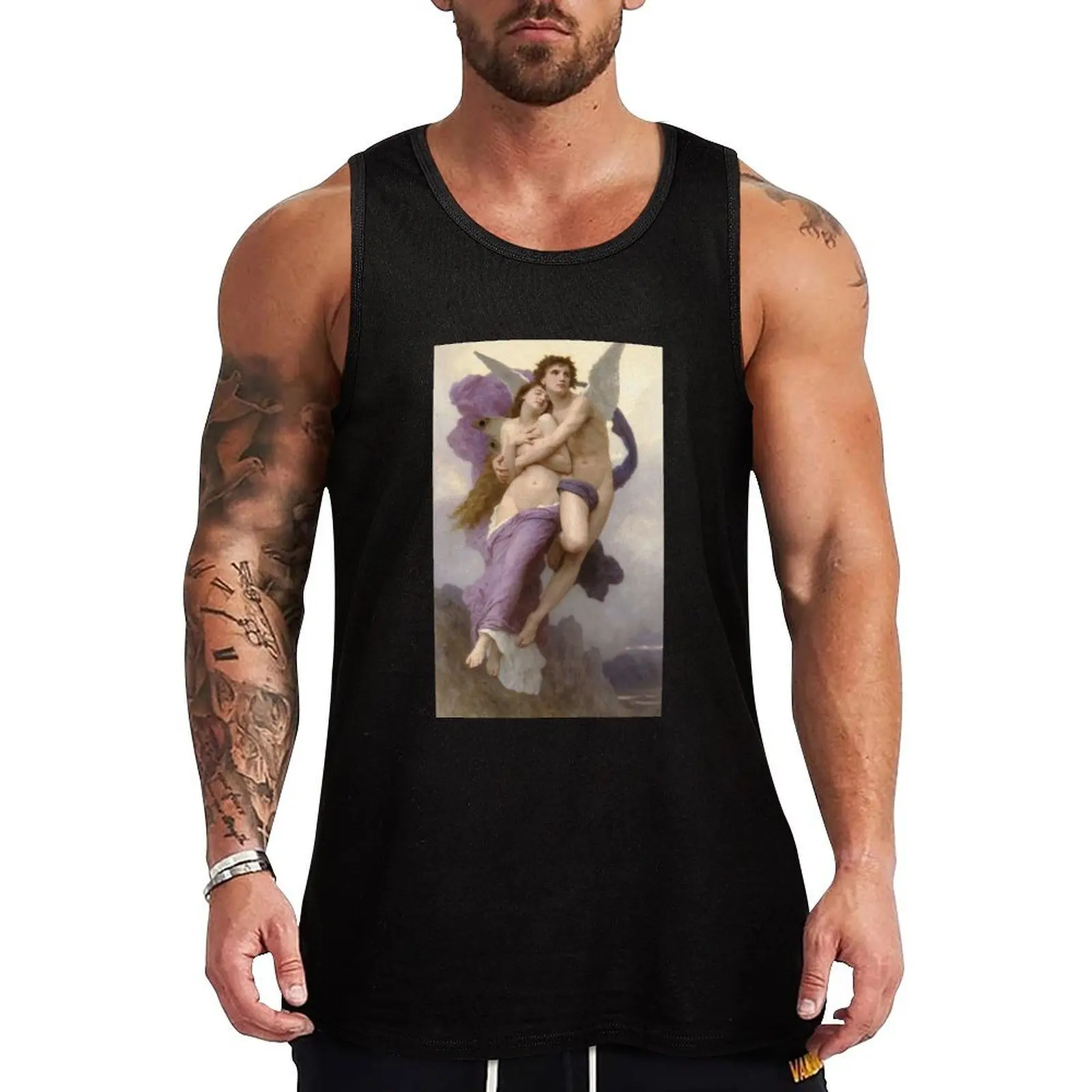 Psycheabduct by William Bouguereau Tank Top Workout Gear Tank Top Sleeveless Gym Fitness Shirt