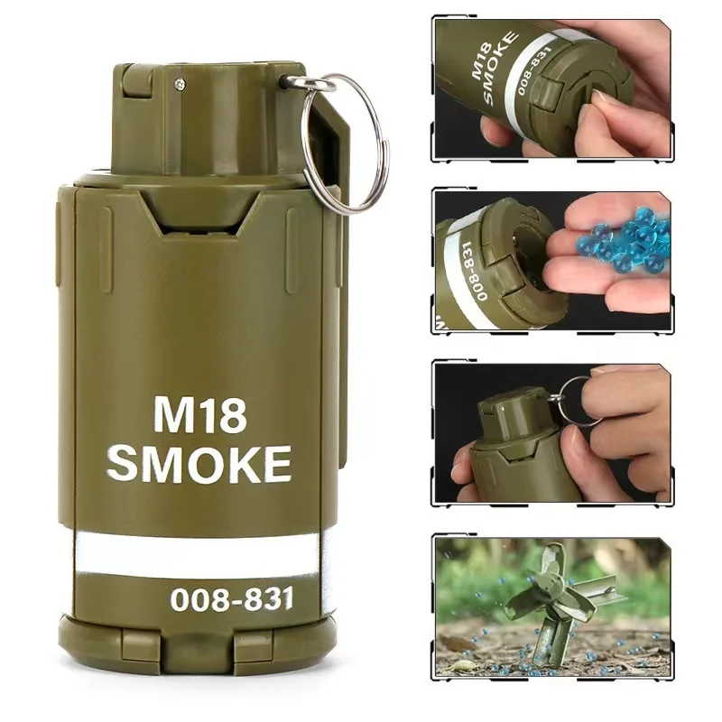 Tactical M18 Smoke Grenade Toy Bullet Burst Water Grenade Model CQB Airsoft Paintball Game Bouncing Paintball CS Accessories