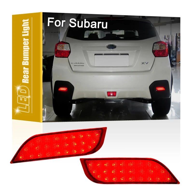 2Pcs LED Taillight Rear Bumper Lamp Assembly Red Running Brake Light For Subaru Impreza WRX STI XV Crosstrek Exiga Levorg Legacy