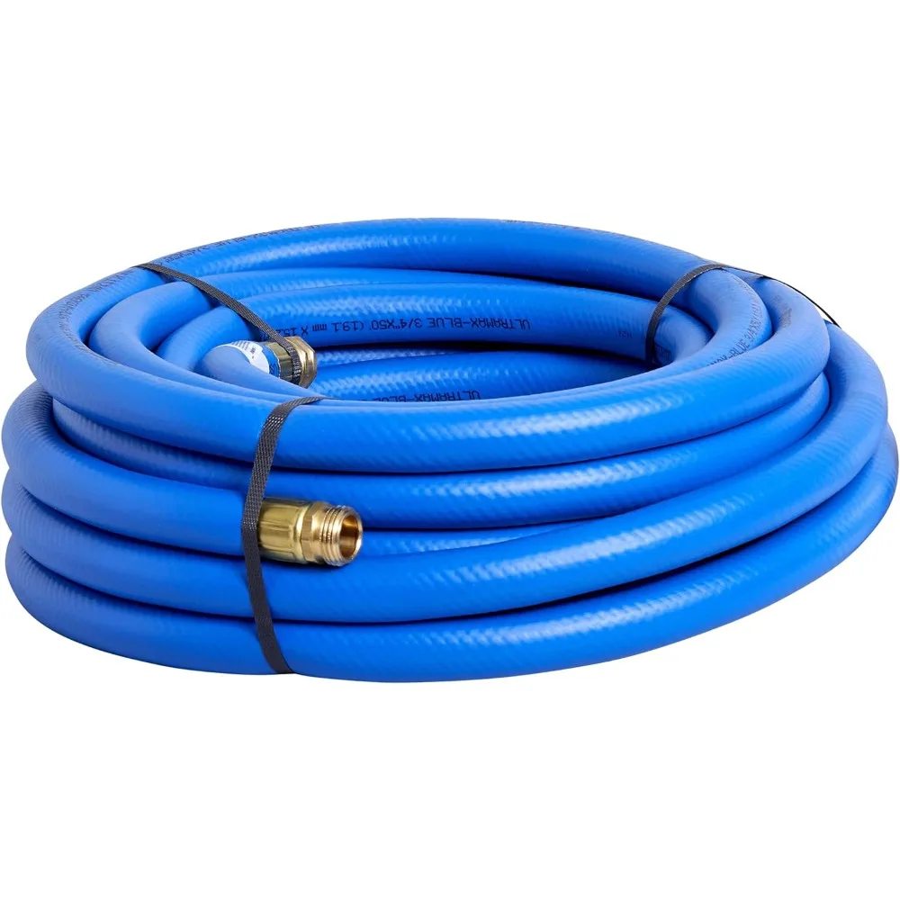 UltraMax Commercial Garden Water Hose 50 ft, Lightweight, Flexible, Anti-Kink, All Weather, 1200 psi, H75-050B