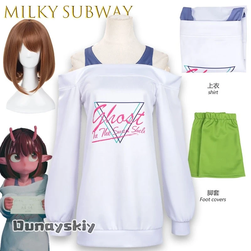 ヘメラ@チハル-オフミルキー地下鉄-ザ・ギャラクティック・リミテッド・エクスプレス-ショルダーイリュージョン-コスプレ衣装-アニメゲームキャラクター-ロールプレイ