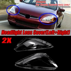 Left&Right Car Front Headlight Lens Glass Cover For Honda Accord 7th 2003-2007 Headlamp Lens Cover