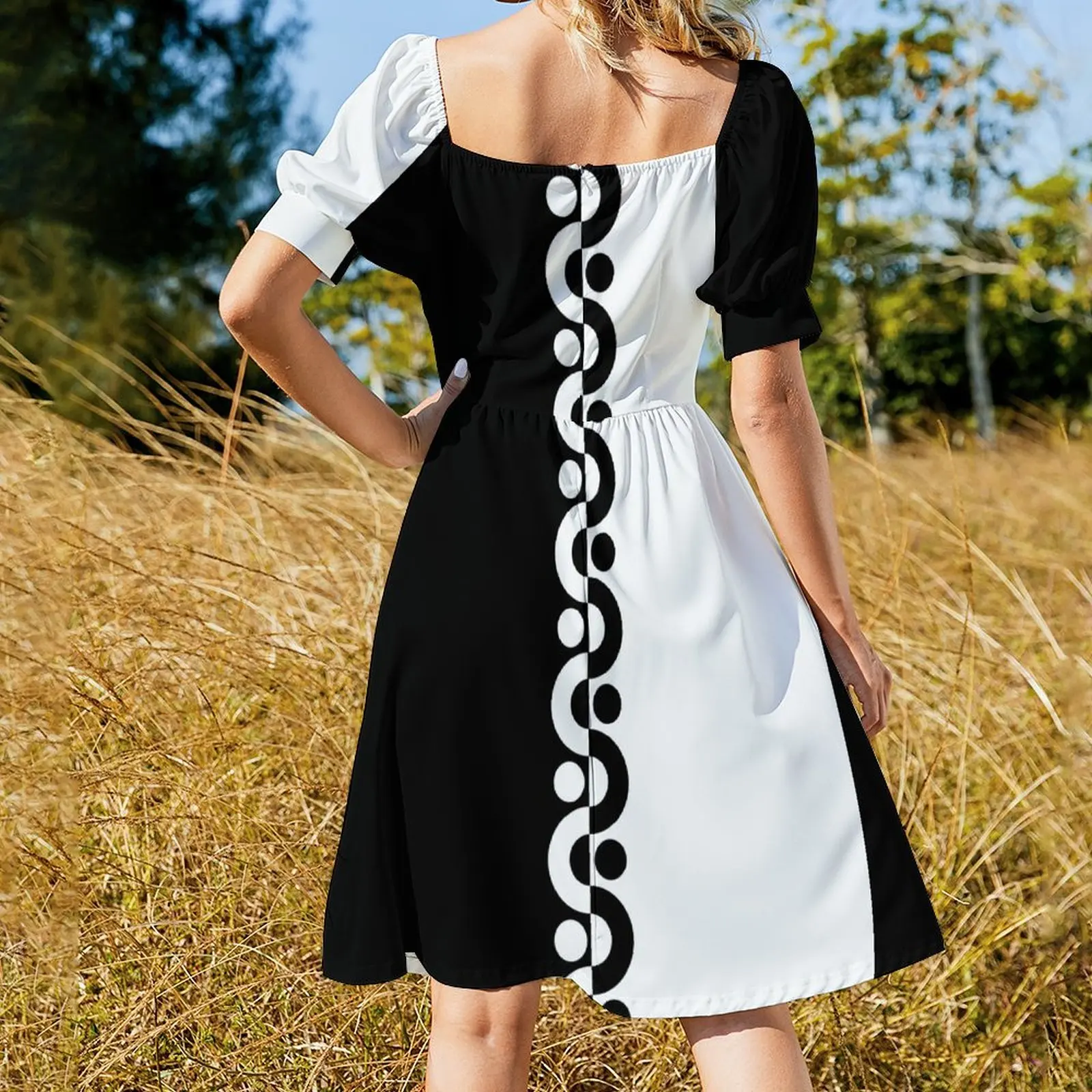 Retro - Black and White - 2Tone Sixties Short Sleeved Dress dress for women summer prom dresses Dress