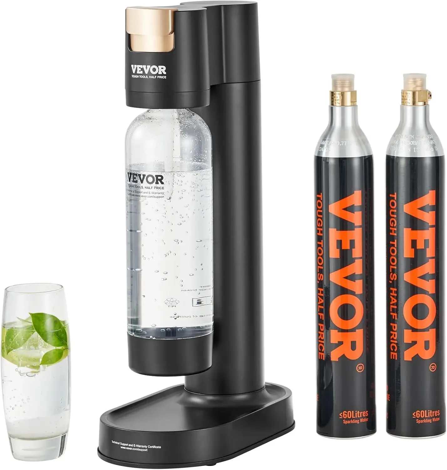 

Sparkling Water Maker, Soda Maker Machine for Home, Soda Maker with BPA-free 1L PET Bottle, 2 CO2 Cylinders(Not Contain