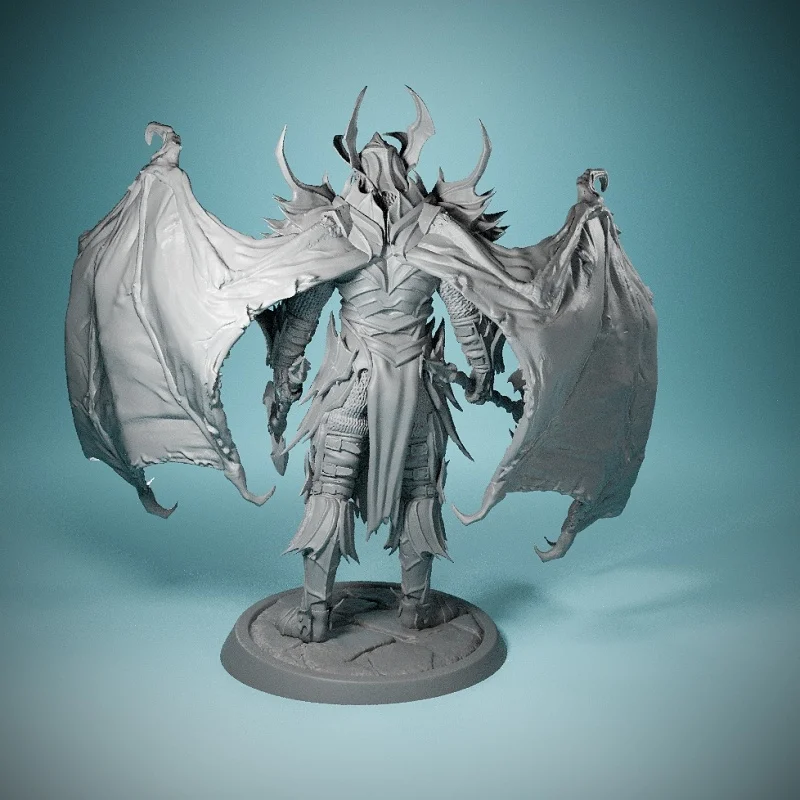 Dravon, Leader of the Night (with winged mask). Dungeons & Dragons 3D Miniaturization, desktop, game room decor