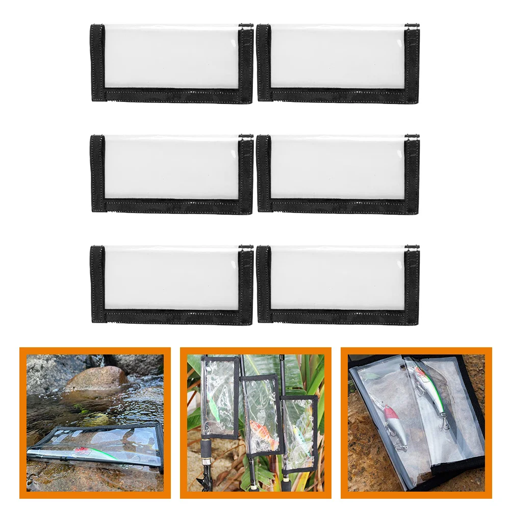 

6 Pcs Bait Protector Fishing Lure Wraps Protection Cap Transparent Protective Cover Hook Storage Bag