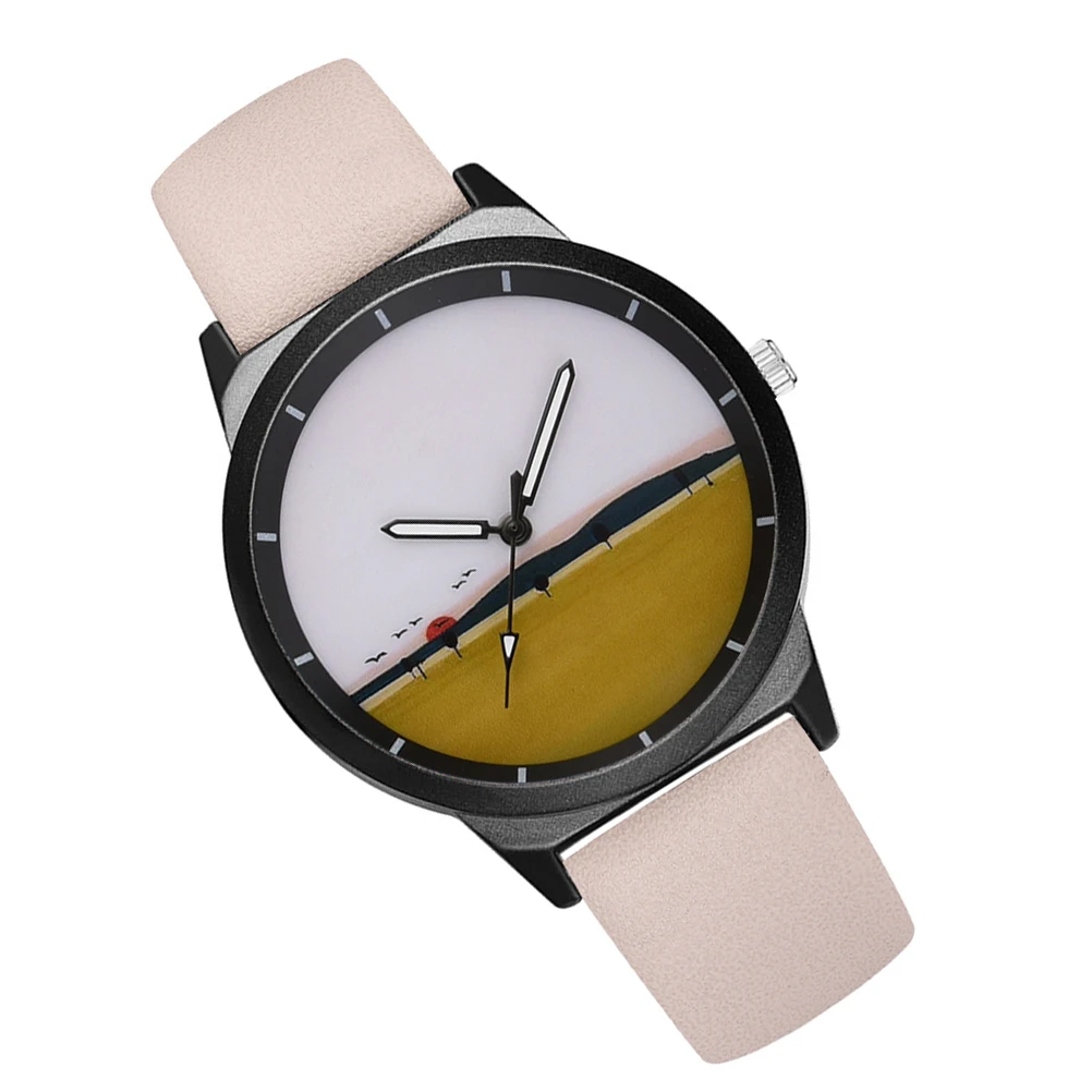 

Couple Watch Wrist Female Casual Quartz Watches Fashion Trend Elegant PU Timing Versatile Occasions