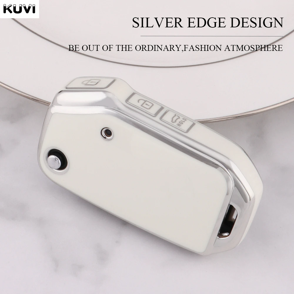 TPU Car Flip Key Case Cover Shell For KIA Sportage R GT Stinger GT Sorento Ceed CD Cerato Forte 2018 2019 Protected Fob Bag