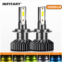 Infitary H4 H7 Fog Led Lights 20000LM CSP 1860 Chip H1 H3 H11 H13 HB3 HB4 9004 9007 6500K 4500K 3000K Auto Car Headlights Bulbs