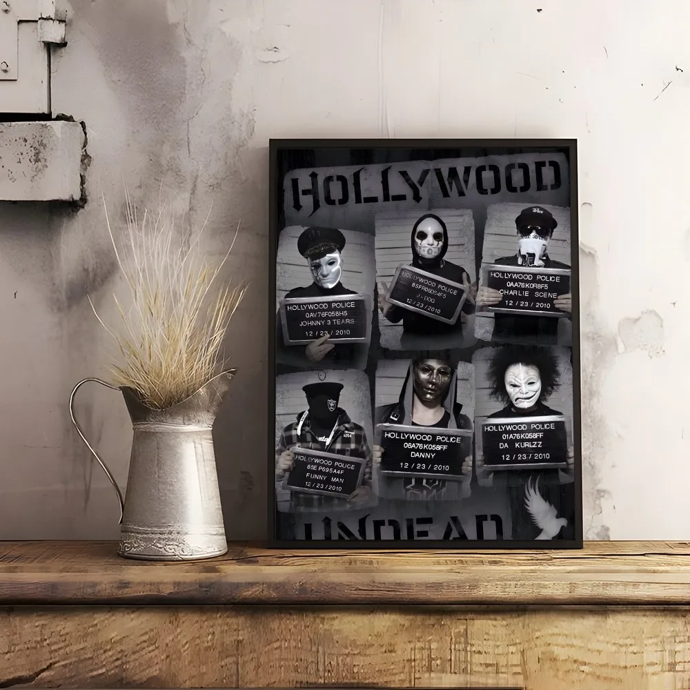 H-Hollywood-UndeadS Album Cover Poster Sticky Wall Art Printing Waterproof Home Living Bed Room Bar Hallway Aesthetic Decor