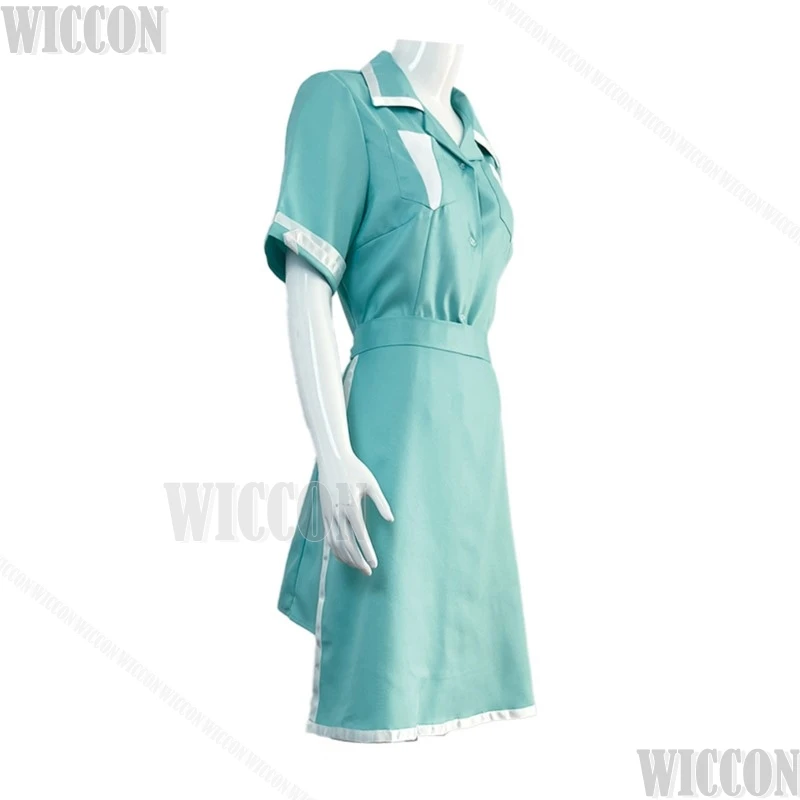 نادلة الرعب فيلم تلفزيوني التوأم تأثيري حلي فستان أزرق أخضر Apro امرأة فتاة ملابس عيد الميلاد عيد الهالوين فستان الحفلات #4