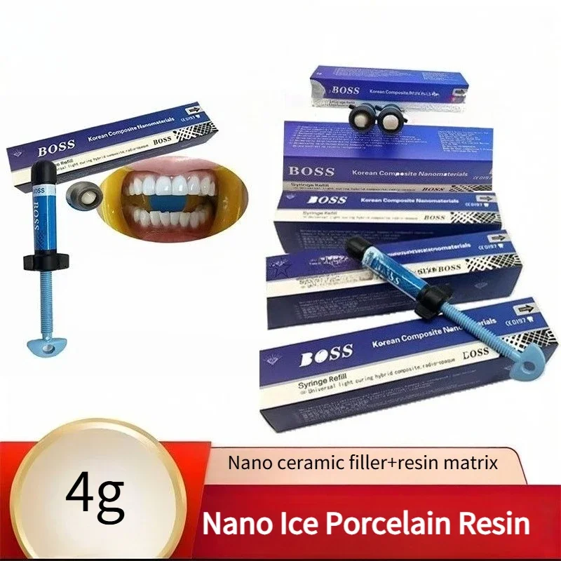 Dental Cosmetic Materials BOSS Nano Ice Porcelain Resin Light Cured Composite Resin Including Porcelain Veneer Cosmetic Teeth
