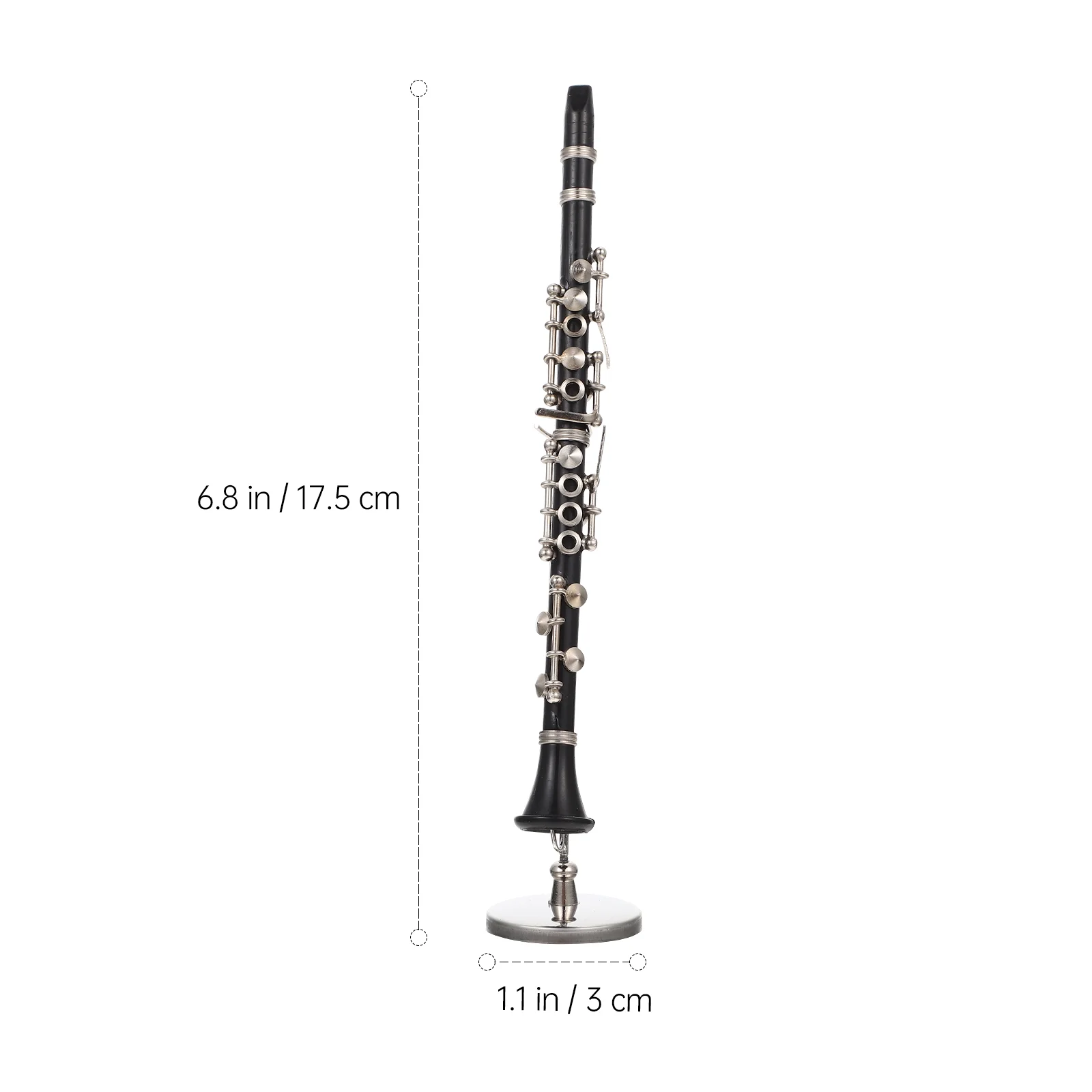 Clarinet Instrument Ornament Decorative Domestic Metal Variety Unique Shape Figure Adornment Decoration