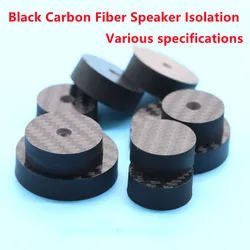 8PCS Black Carbon Fiber Speaker Isolation 40x10mm 50*10mm Spike Base Pad Shoe Feet Hifi Amp cone speaker pad