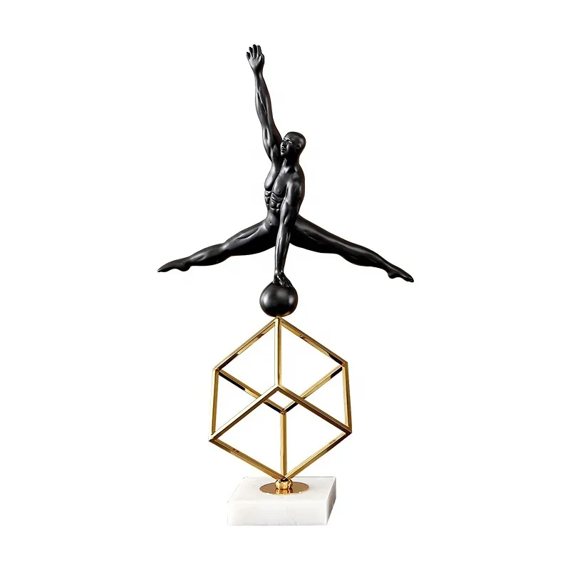 

Modern home decor metal decor gymnastics figure craft home desktop decoration