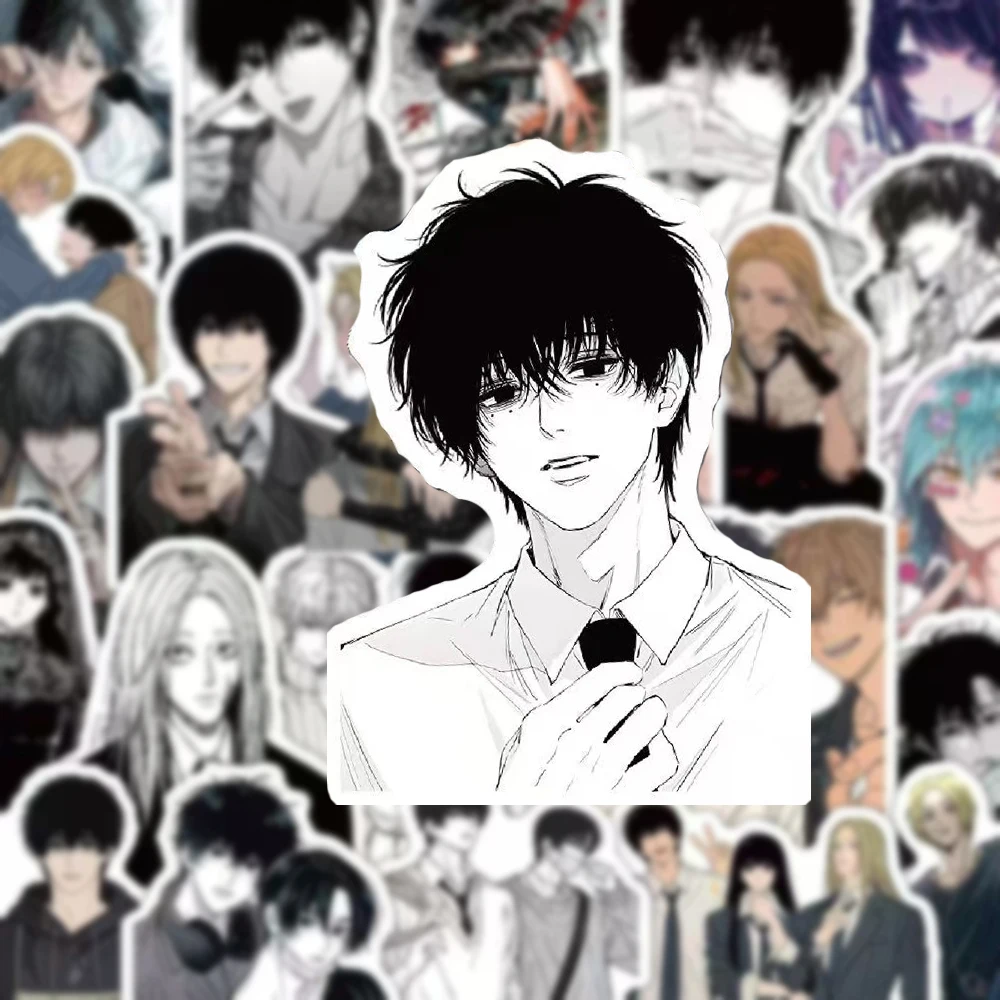 10/30/59pcs Black White Sakamoto Days Anime Stickers Cool Taro Sakamoto Sticker Motorcycle Phone Laptop Osaragi Nagumo Decals