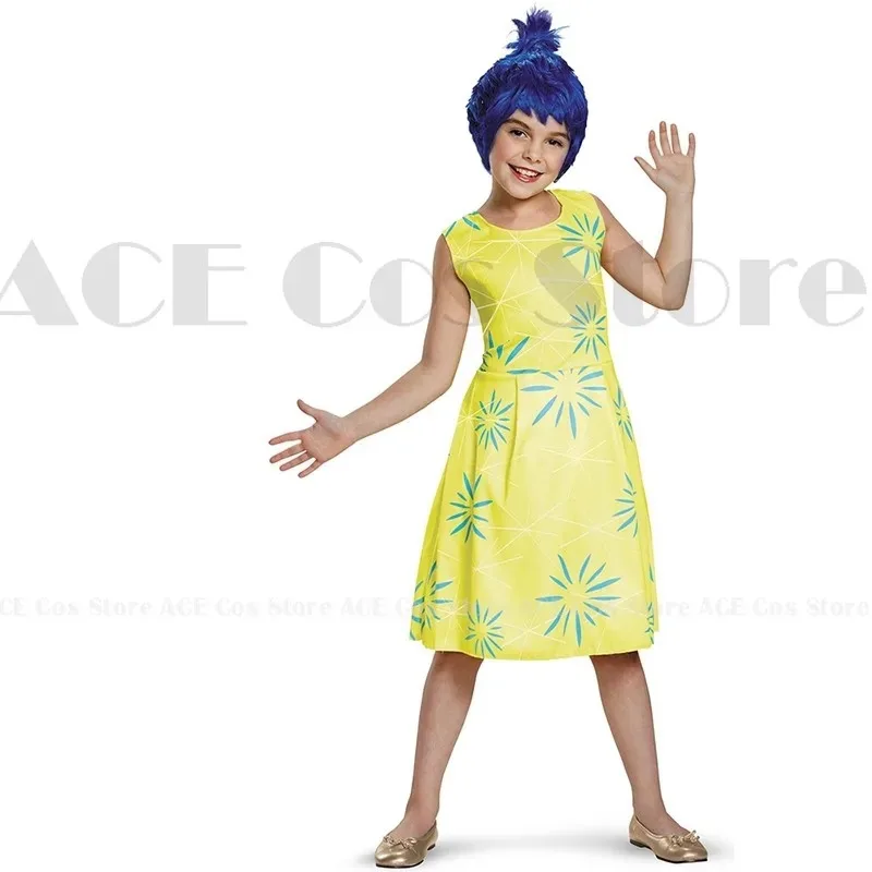 

qq78Request7Inside 2 Аниме Cospaly Fear Anger Disgust Sadness Костюм Парик Наряд Одежда Платье Взрослые Дети Радость День Рождения Хэллоуин