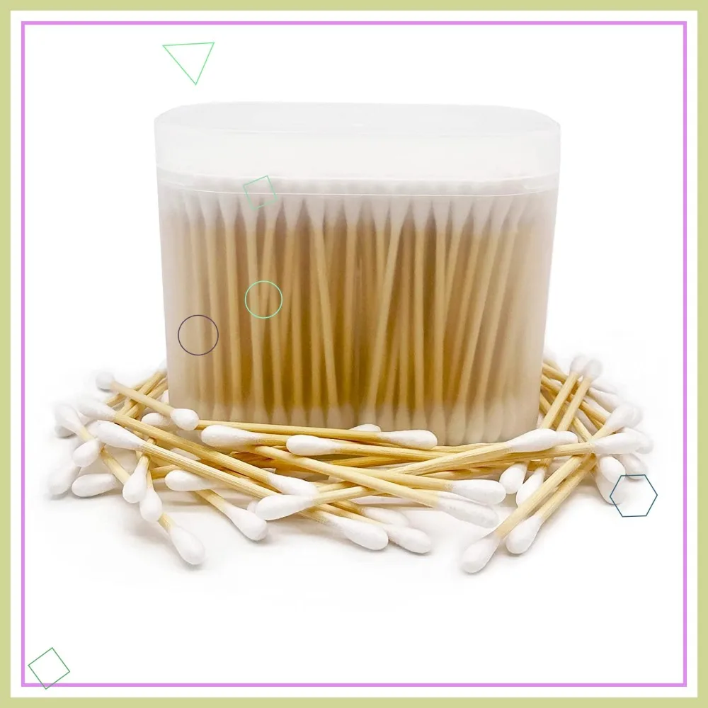 900pcs Biodegradable Bamboo Cotton Swabs Eco-Friendly Wooden Cotton Buds
