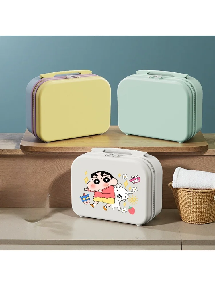 dopamine-style-cartoon-handheld-luggage-14-inch-makeup-bag-storage-travel-small-box-with-handle-women's-fashion-bag