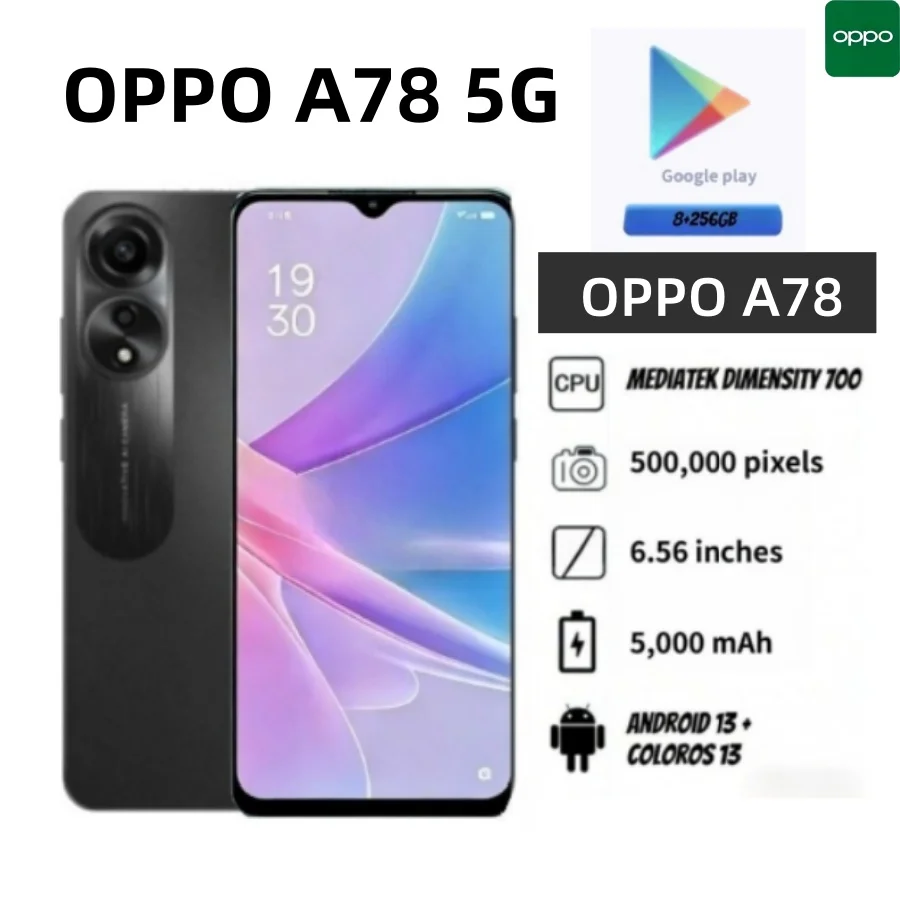 2026 new OPPO A78 5G Global Version Smartphone 8GB+256GB 6.56