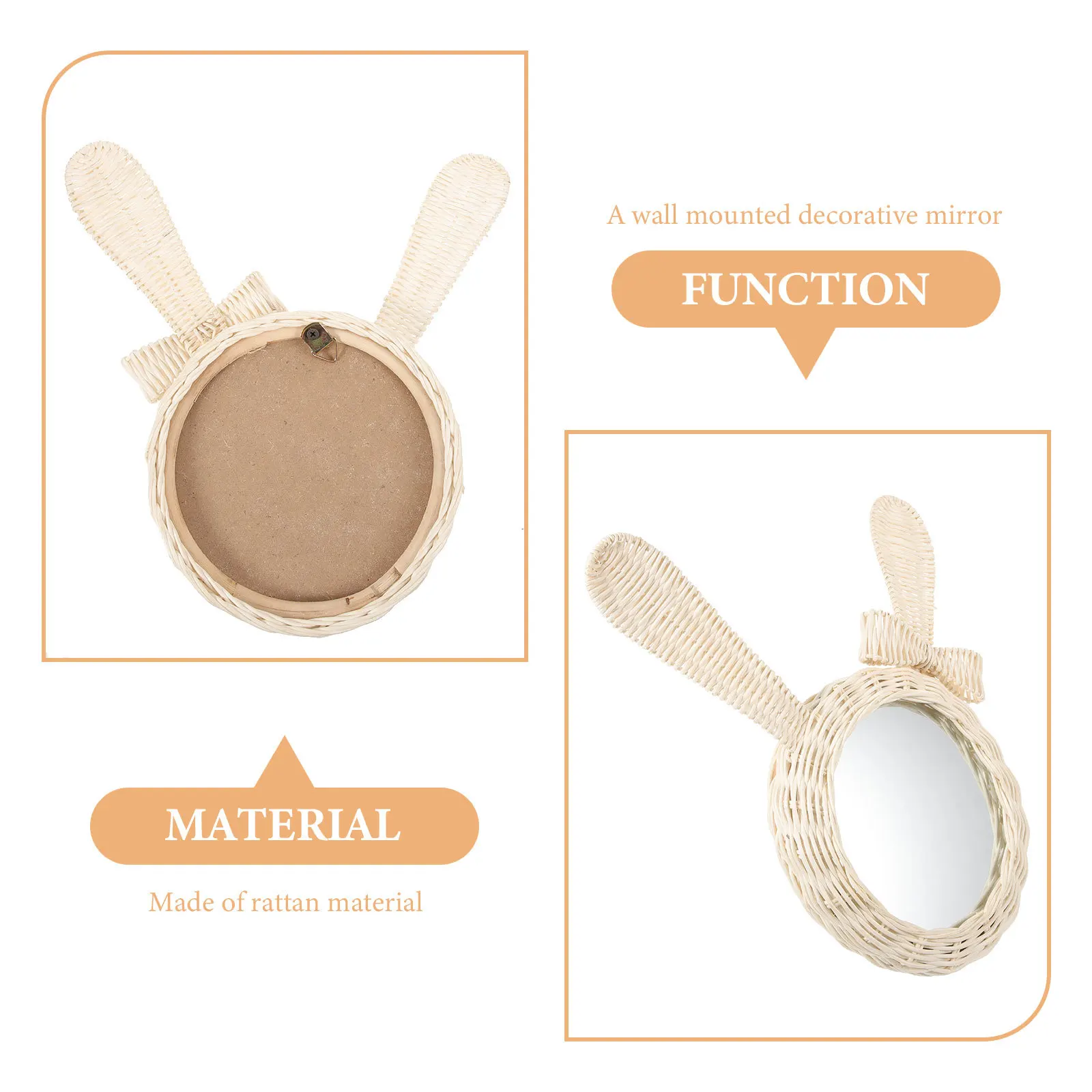 スタイリッシュな籐編みミラー-壁掛けバニティミラー-バスルーム-リビングルーム用-クリエイティブで繊細なデザイン-長持ち