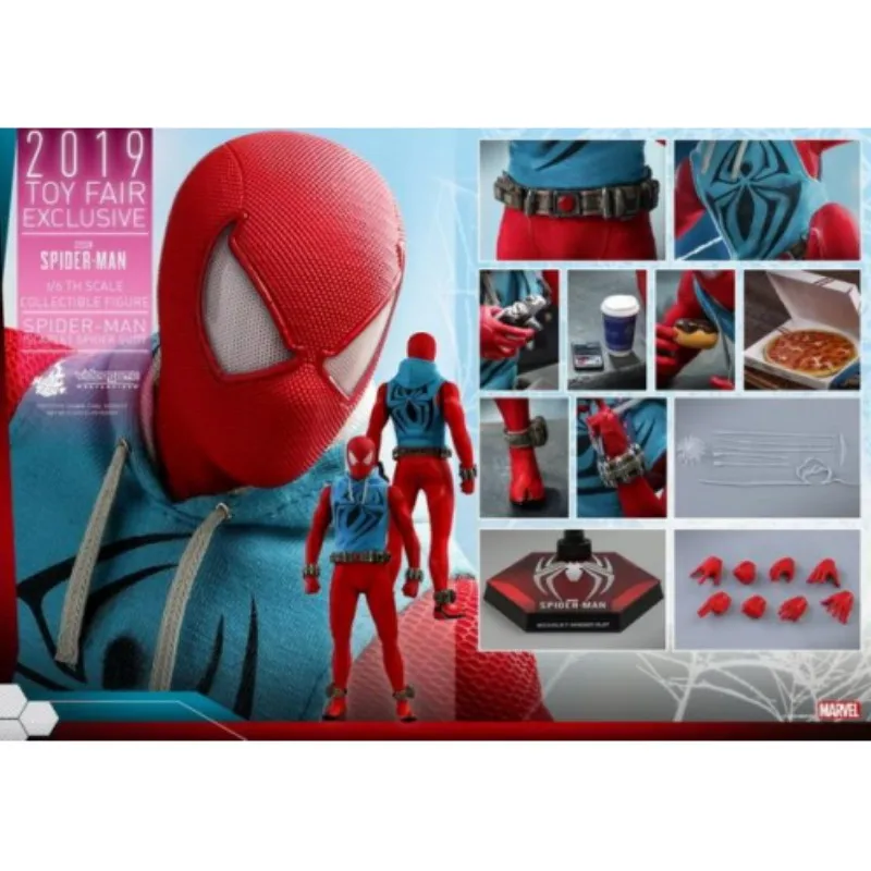 

Оригинальные игрушки Hottoys Vgm34 Marvel, Человек-паук, алый цвет, ограниченная длина 2019, масштаб 1/6, аниме фигурки, модели, игрушки, подарки