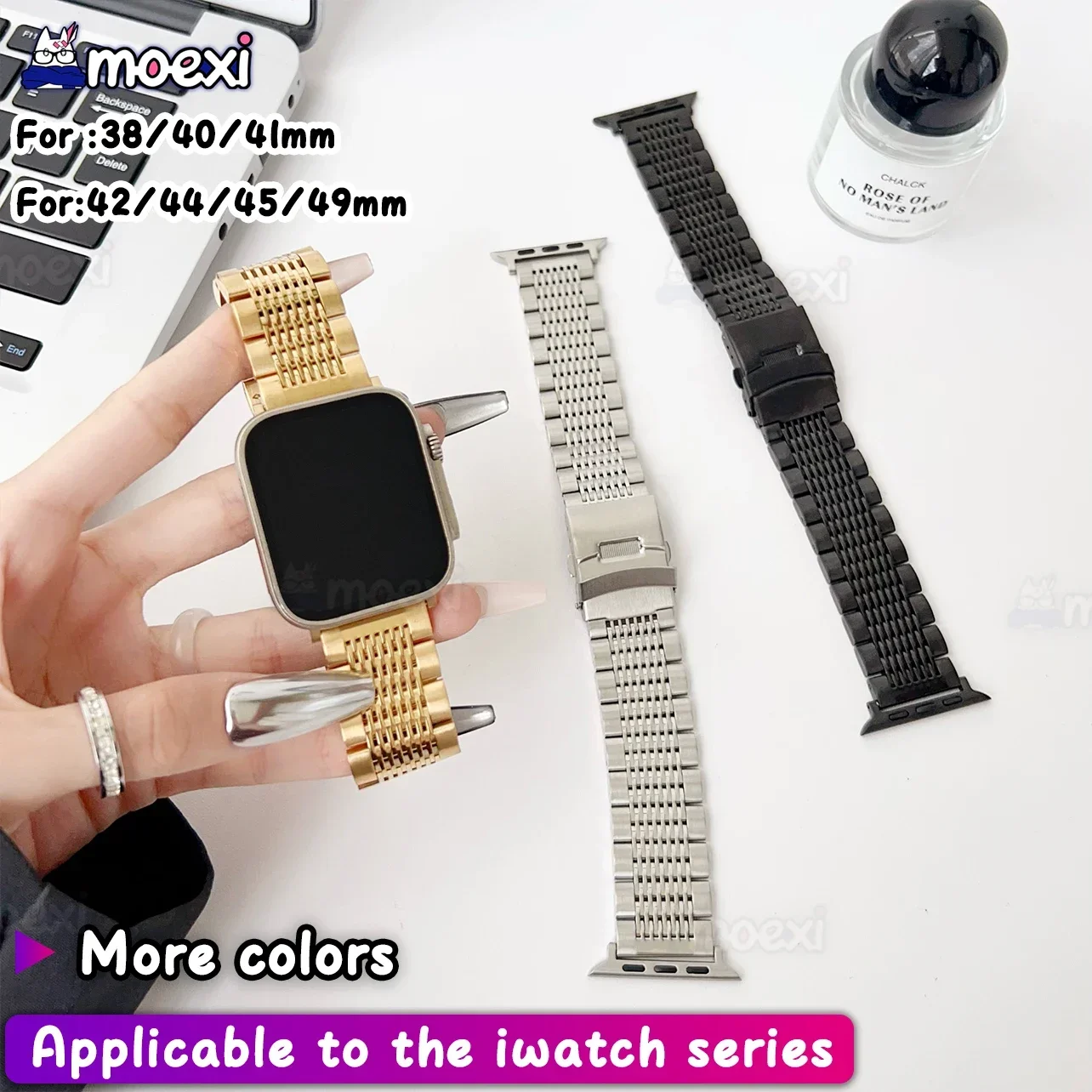 For Z77 ULTRA Z69 Z87 ULTRA Smart Watch strap Z78 Z76 G9 ULTRA Z98 Z81 Z90 Z86 PRO MAX Smartwatch Band Double buckle steel strip