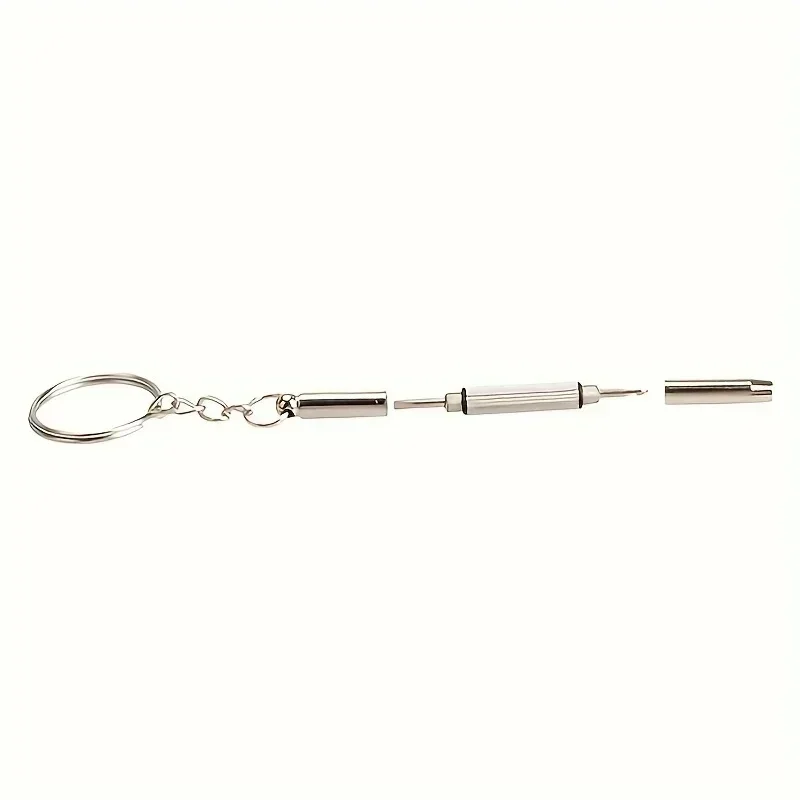 Steel Glasses Screwdriver Eyeglass Screwdriver Watch Repair Kit with Keychain Portable Hand Tools Precision Screwdriver Tools