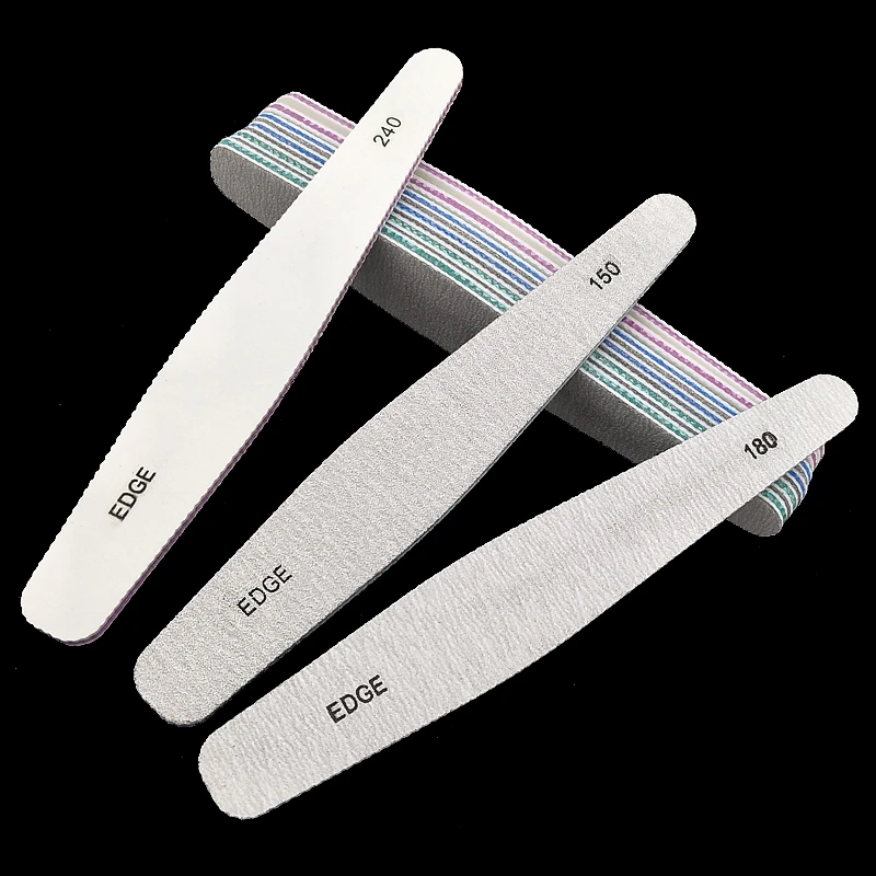 

4 Pcs/Lot Grey Sandpaper Nail Files Grit 150 180 240 Professional Thick Nail Buffer Polishing Pedicure Manicure Tools Wholesale