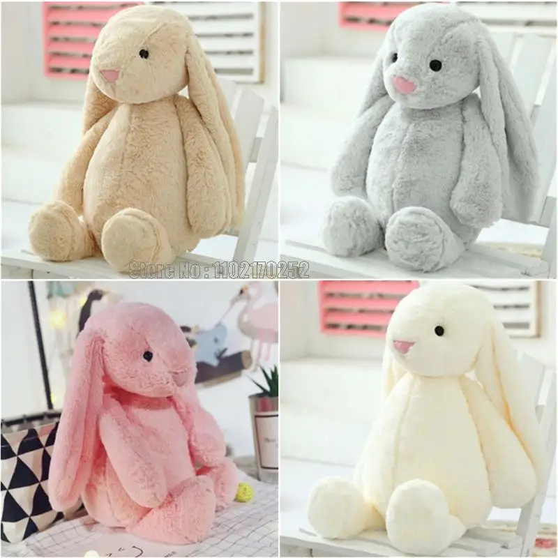 Long Ear Rabbit Plush Fluffy Stuffed Doll Animal Pillow Toy