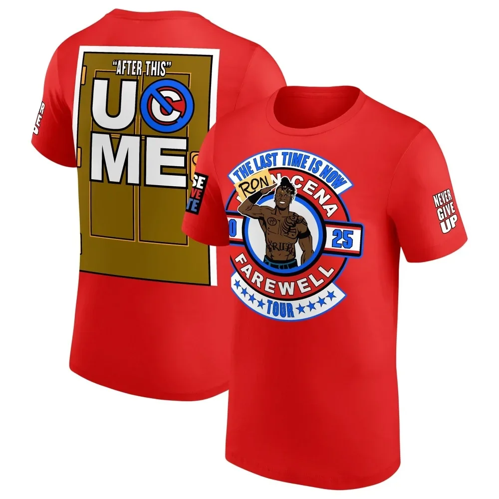 2025 nueva moda para hombres camiseta roja R-Truth Ron Cena camisetas cortas de verano ropa deportiva para niños Tops