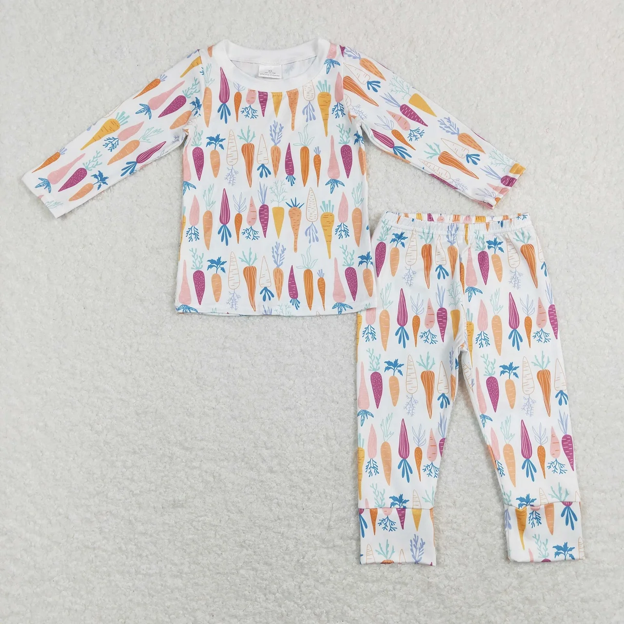 

Wholesale Children Long Sleeves Easter Carrots Kid Toddler Sleepwear Outfit Infant Shirt Pants Baby Boy Girl Clothes Pajamas Set