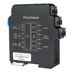 Izolator sygnału analogowego 4-20ma DC24V konwerter sygnału 1 w 1 Out konwerter sygnału galawaniczny 4 20ma do 0 10v 0-10V do 4-20mA