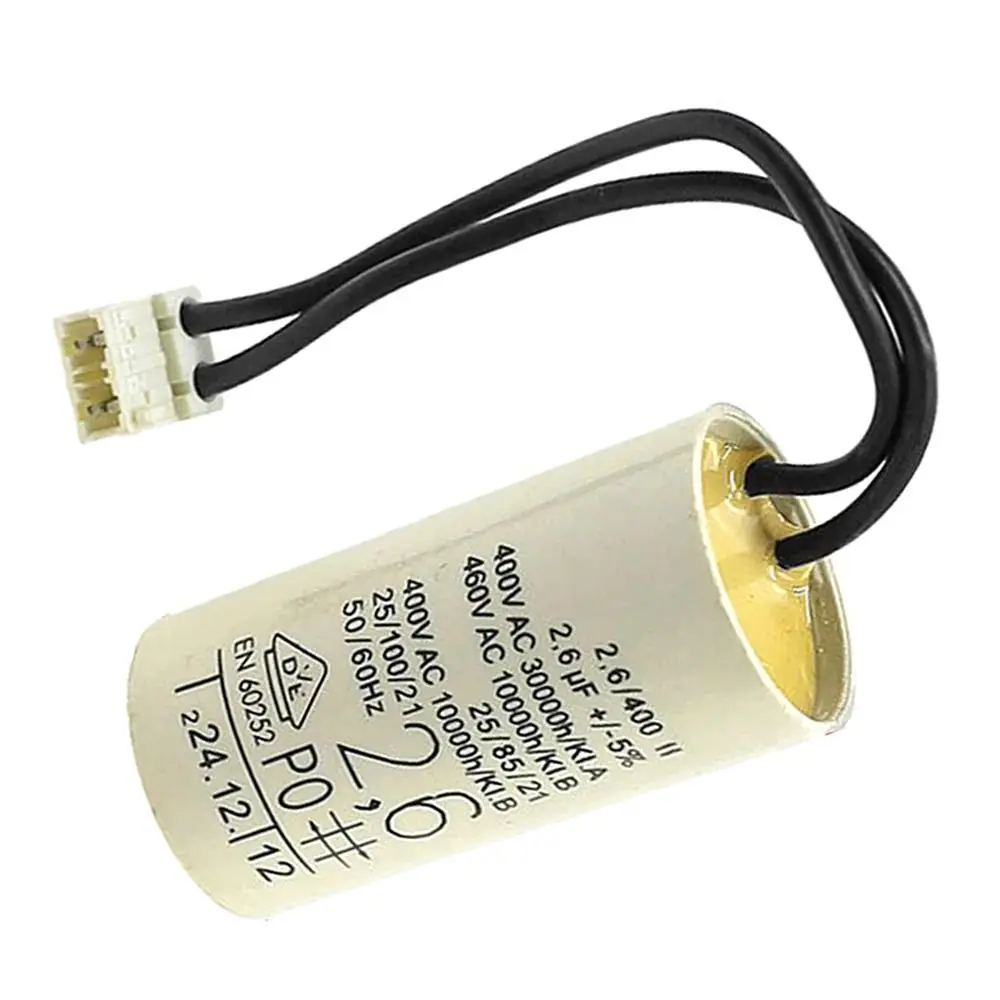 1Pcs 2uF 2.5uF 2.6uF 3uF Boiler Water Pump Capacitor Plastic Metal With Connector Circulation Motor Capacitor Wall Mounted