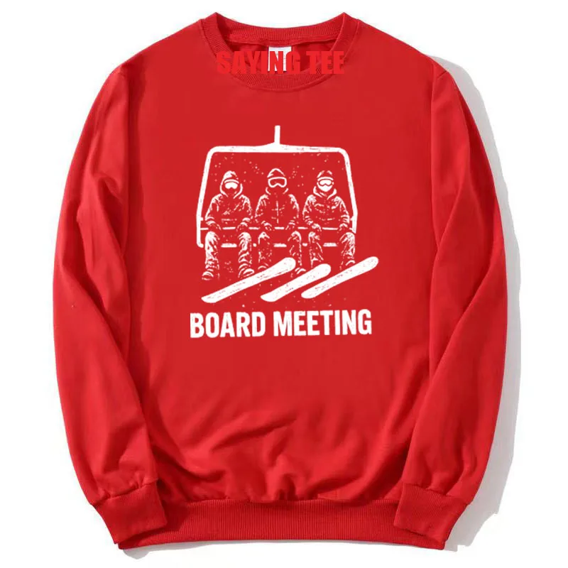 Snowboard Board Meeting Ski Lift Skier Winter Sports Long Sleeve T-Shirt Y2k Funny Vintage Skiing Skier Winter Sports Snow Tees