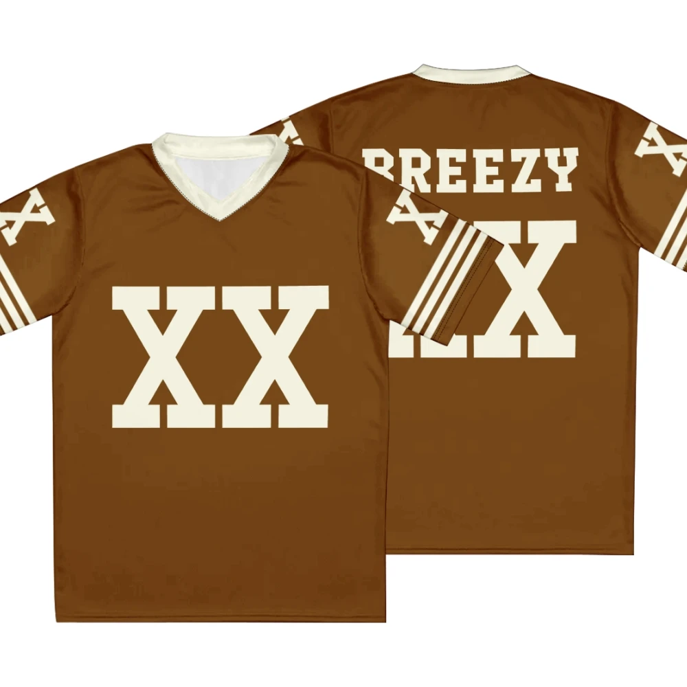 كريس براون بريزي باول XX جولة 2025 قميص الرجال النساء ملابس رياضية جيرسي الخامس الرقبة الملابس y2k أفضل 2025 تيشيرت صيفي