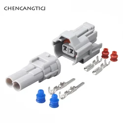 1 Set 2 Pin Waterproof Top Slot Fuel Injector Cable Connector Nippon Denso Male Female Plug Socket 6189-0060