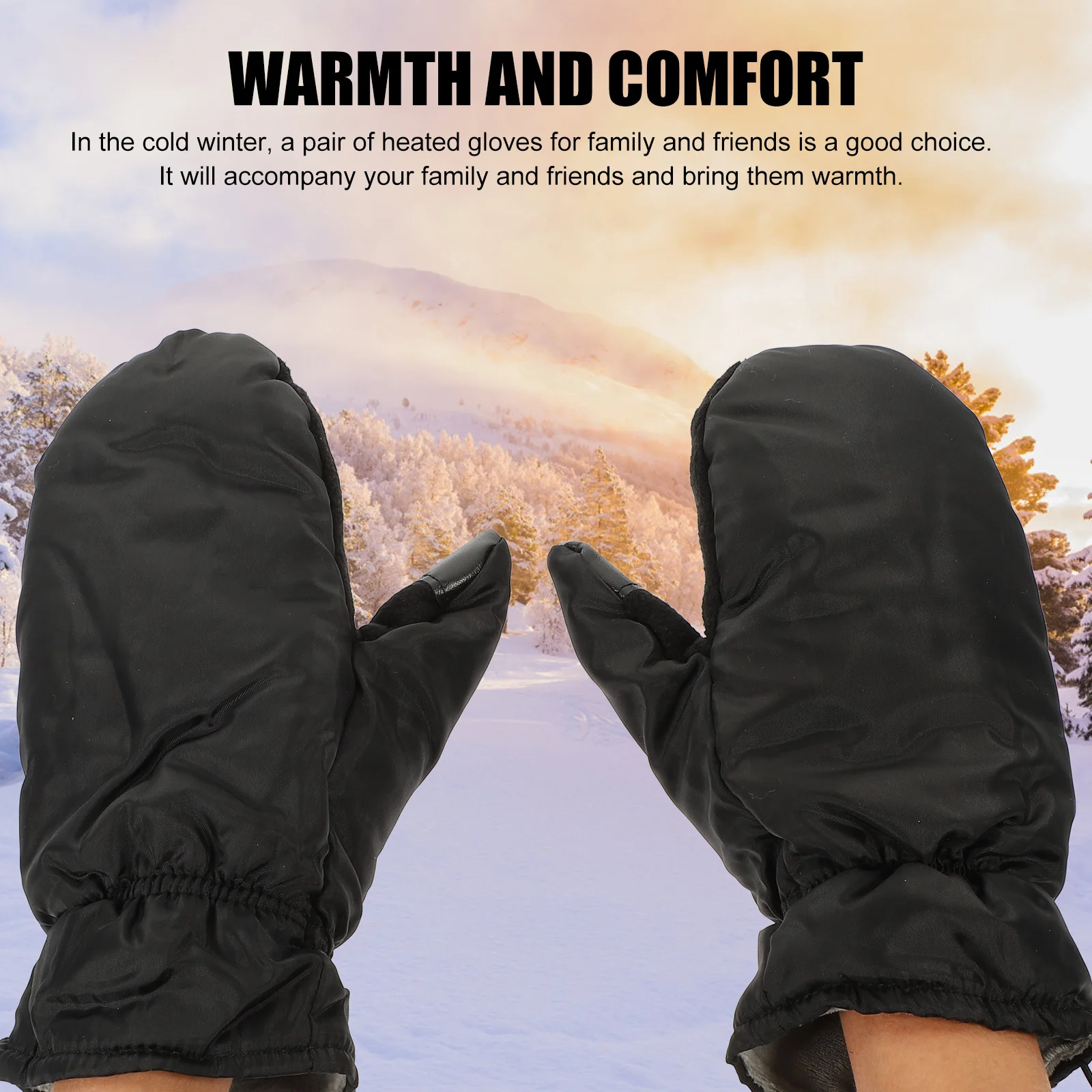 1-set USB-verwarmde handschoenen Winter Winddicht Elektrische verwarming Voor buitensporten Skiën Kamperen Wandelen Vissen Rijden Draagbaar Warm