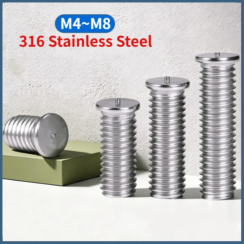 M4 M5 M6 M8 316 Stainless Steel Spot Welding Screw Solder Point Bolt Weld Stud For Capacitor Discharge
