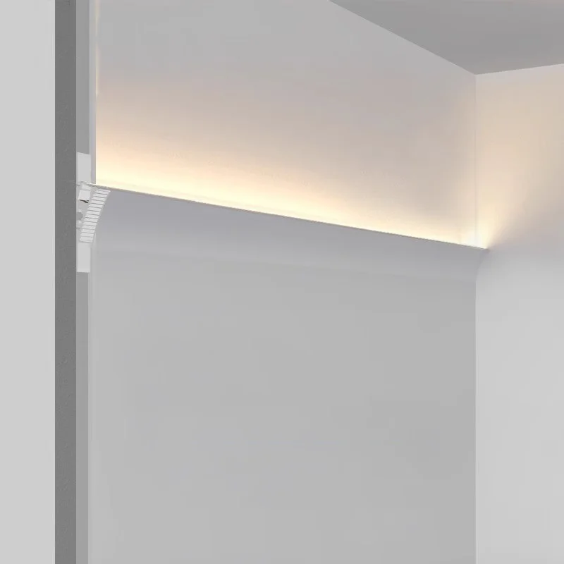 Luz de lavado de pared de línea de cintura Invisible de perfil de aluminio de 1m, Reflector de dormitorio, ranura de techo libre hacia arriba,