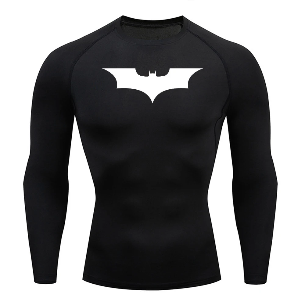 Printed Men\'s Compression Shirt Turtleneck Long Sleeve Rash Guard Gym Base Layer Undershirt Gear Athletic Shirt
