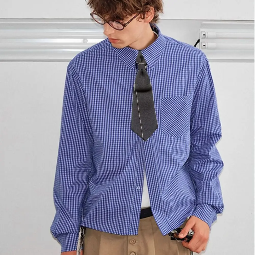 Corbata de cuello de estilo universitario, vestido de negocios de flores con cuello de Color sólido Simple y delgado, banda elástica ajustable, pajarita de graduación