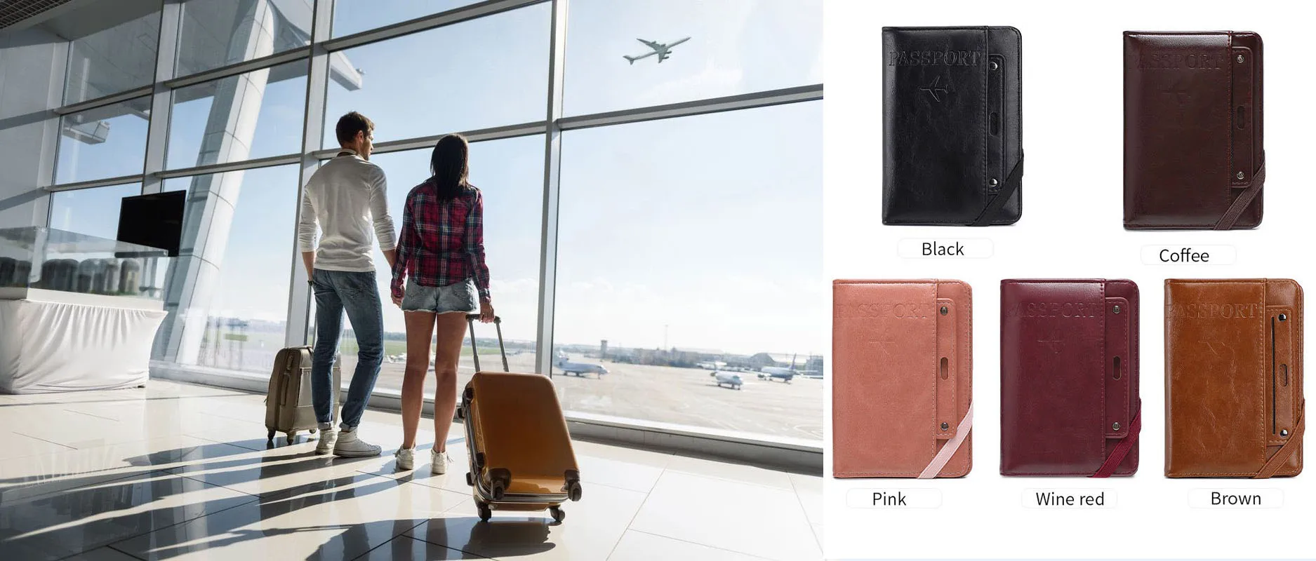 Herren Damen Leder Reisepasshülle RFID-Blockierung Reisebrieftasche Reisepassetui mit Stifthalter Dual-SIM-Kartenfächer – Detail 21