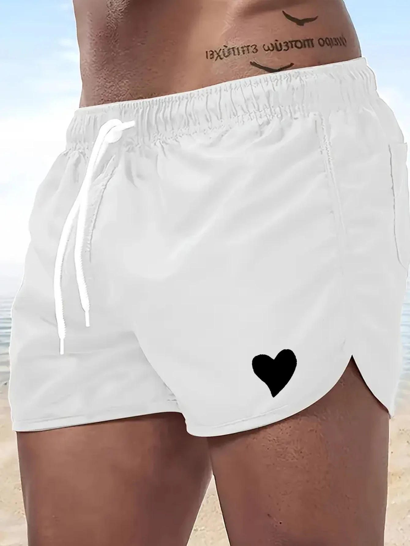 Męskie szorty plażowe, miejskie stroje kąpielowe z nadrukiem, spodnie do biegania na co dzień, lekkie szybkoschnące szorty do pływania, surfingu, na lato