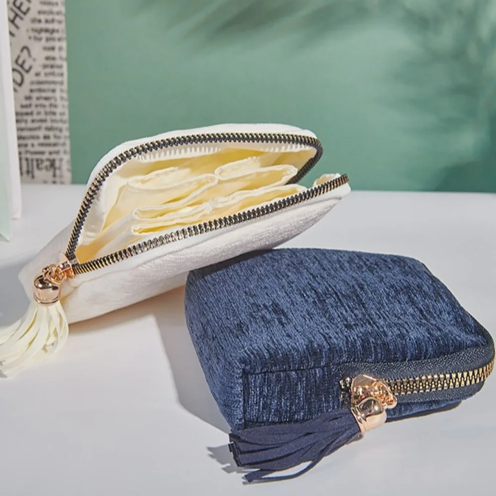 Exquisite Schmuck Aufbewahrungstasche Schmuck Display Armband Quaste Reißverschluss Schmuck Tasche Große Größe Ring Anhänger Schmuck Organizer