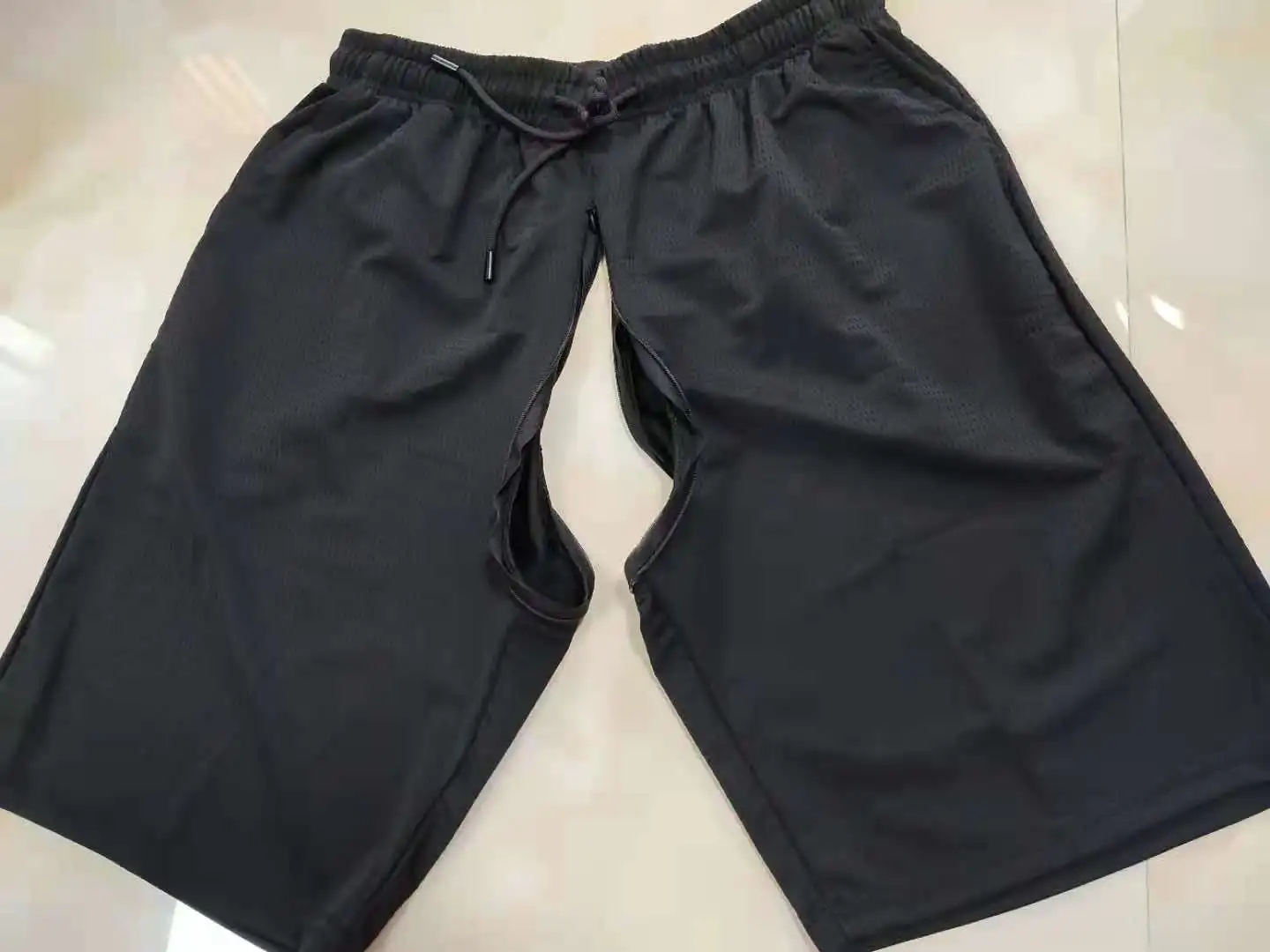 Shorts à fermeture éclair pour hommes, pantalons courts décontractés, sports ouverts, fitness, hanche, jambe, bain, plage, été